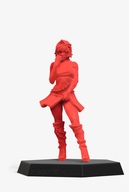 Concubine_NSFW 3d model female human in a shy and enciting attitude