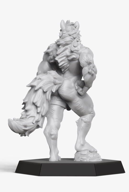 Snarr_desnudo_NSFW_2 nsfw furry miniature, beartype male doggish furry with his dick out, back view