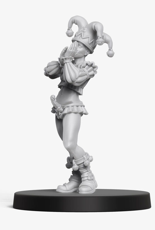 theyBard_NSFW_2 nsfw miniature of a jester femboy bard with a bow in his cock